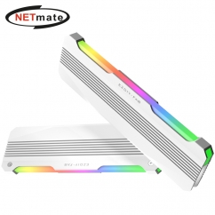 강원전자 넷메이트 ARGB 알루미늄 메모리 방열판, 화이트 2개 세트 [EZDIY-FAB] NM-DPI2683