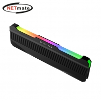 강원전자 넷메이트 ARGB 알루미늄 메모리 방열판, 블랙 단품 [EZDIY-FAB] NM-DPI268
