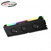 강원전자 넷메이트 ARGB PWM 터보 쿨링 메모리 쿨러, 블랙 단품 [EZDIY-FAB] NM-DPI269