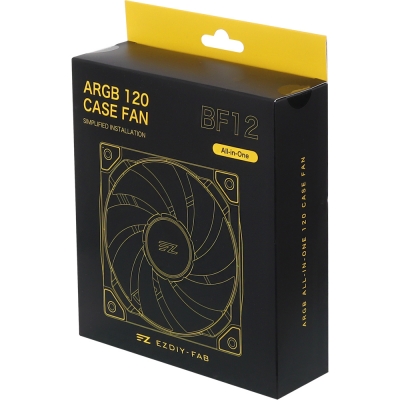 강원전자 넷메이트 ARGB PWM 120mm 쿨링팬, 블랙 [EZDIY-FAB] NM-DPI270