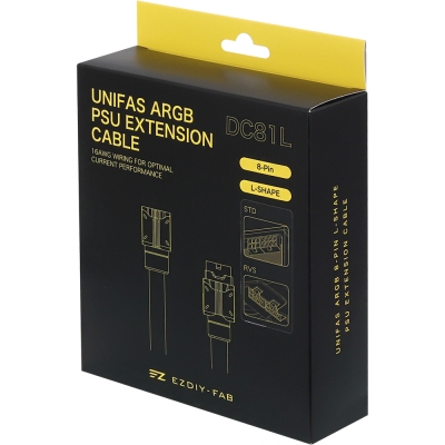 강원전자 넷메이트 ARGB PCI-E 8핀 연장 케이블 300m, 블랙 RVS [EZDIY-FAB] NM-DPR2591