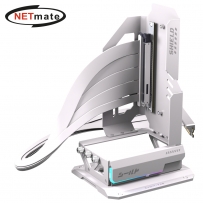 강원전자 넷메이트 PCI-E 5.0 라이저 케이블 600mm ARGB 지지대 키트, 화이트 [EZDIY-FAB] NM-HPI3453