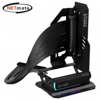 강원전자 넷메이트 PCI-E 5.0 라이저 케이블 400mm ARGB 지지대 키트, 블랙 [EZDIY-FAB] NM-HPI345