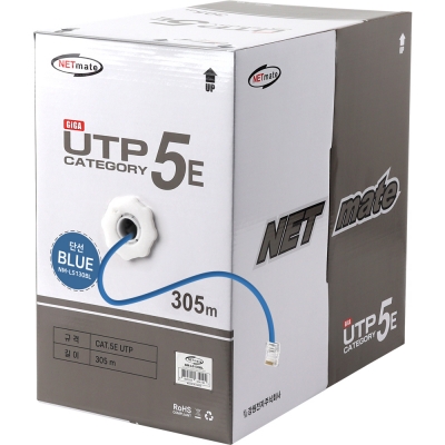 강원전자 넷메이트 CAT.5E UTP 케이블 305m, 단선 블루 NM-L5130BL