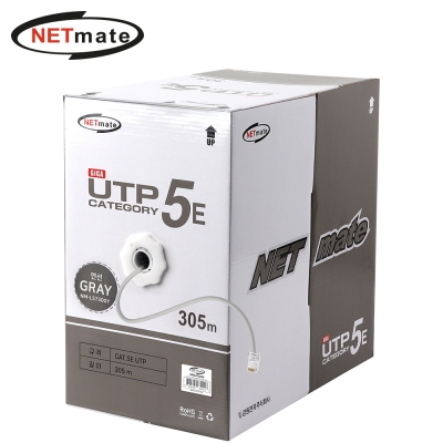 강원전자 넷메이트 CAT.5E UTP 케이블 305m (연선/그레이) NM-L5730GY