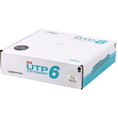 강원전자 넷메이트 CAT.6 UTP 옥외용 케이블 100m (단선/블랙) NM-L6110BK