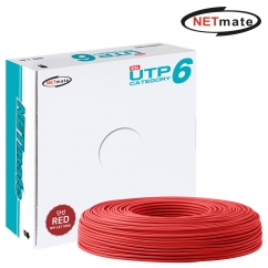 강원전자 넷메이트 CAT.6 UTP 케이블 100m, 단선 레드 NM-L6110RD