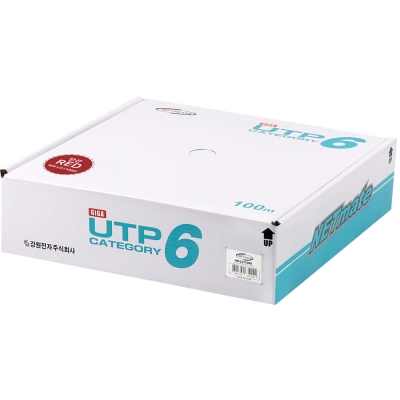 강원전자 넷메이트 CAT.6 UTP 케이블 100m, 단선 레드 NM-L6110RD