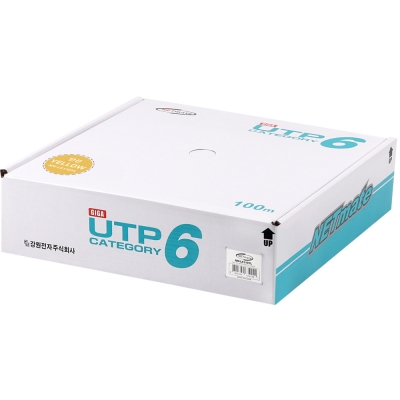 강원전자 넷메이트 CAT.6 UTP 케이블 100m, 단선 옐로우 NM-L6110YL