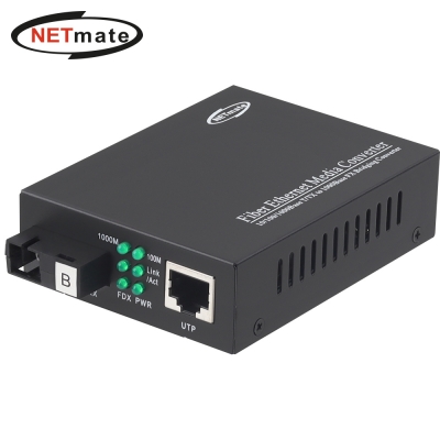 강원전자 넷메이트 기가비트 이더넷 BiDi 광 컨버터(SC/TX1550nm/RX1310nm/20km) NM-OFC08B