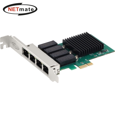 강원전자 넷메이트 PCI Express 쿼드 기가비트 랜카드(Realtek/슬림PC겸용) NM-PL14
