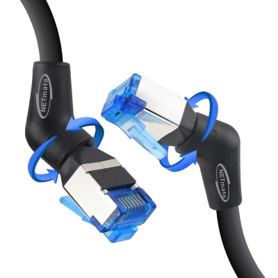 강원전자 넷메이트 CAT.6A U/FTP Slim 꺾임 회전 랜 케이블 1m NM-RC6A10