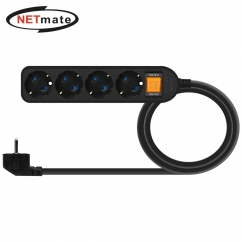 강원전자 넷메이트 SAFE 멀티탭 4구 접지 3m (블랙) NM-SB430