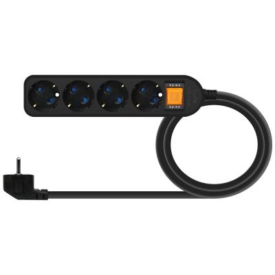 강원전자 넷메이트 SAFE 멀티탭 4구 접지 3m (블랙) NM-SB430