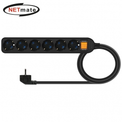 강원전자 넷메이트 SAFE 멀티탭 6구 접지 3m (블랙) NM-SB630