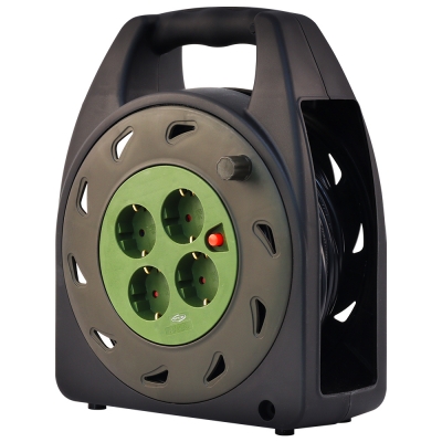 강원전자 넷메이트 캠핑용 전기 릴선 20m (카키/다크그린) NM-SCR02