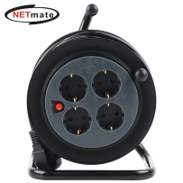 강원전자 넷메이트 캠핑용 전기 릴선 20m (다크그레이) NM-SCR03