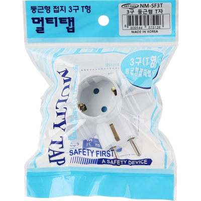 강원전자 넷메이트 SAFE 멀티탭 3구 접지 T형 NM-SF3T