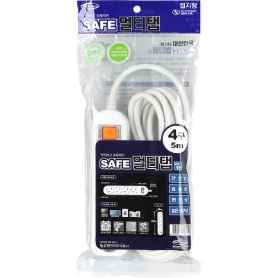 강원전자 넷메이트 SAFE 멀티탭 4구 접지 5m NM-SF450