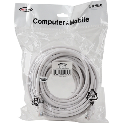 강원전자 넷메이트 CAT.6 UTP 랜 케이블 15m (화이트) NM-TC615