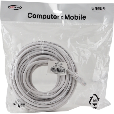 강원전자 넷메이트 CAT.6 UTP 랜 케이블 20m (화이트) NM-TC620