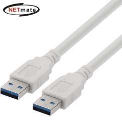 강원전자 넷메이트 USB3.0 AM-AM 케이블 2m (화이트) NM-TUA320