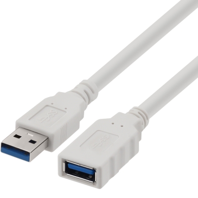 강원전자 넷메이트 USB3.0 연장 AM-AF 케이블 2m (화이트) NM-TUF320