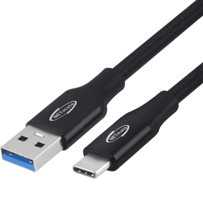 강원전자 넷메이트 USB3.2 Gen2 AM-CM 케이블 1m (블랙) NM-UAC301B