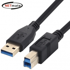 강원전자 넷메이트 USB3.0 AM-BM 케이블 2m (블랙) NM-UB320BKZ