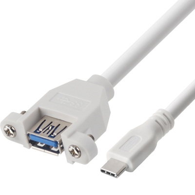 강원전자 넷메이트 USB3.0 연장 CM-AF 판넬형 케이블 0.3m (화이트) NM-UCF303SW