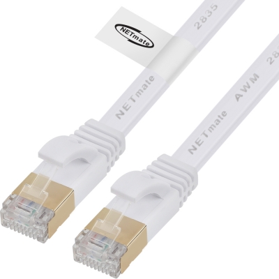 강원전자 넷메이트 CAT.7 STP FLAT 랜 케이블 1m (화이트) NM-UF710W