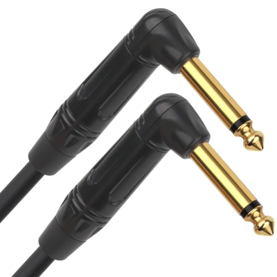 강원전자 넷메이트 TS(5.5 Mono) 마이크 양쪽 꺾임 케이블 2m NMC-AU502BAA