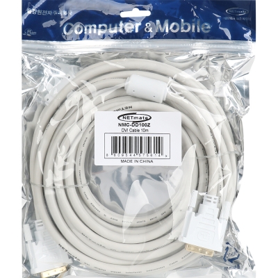 강원전자 넷메이트 DVI-D 듀얼 케이블 10m (화이트) NMC-DD100Z