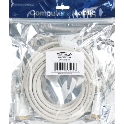 강원전자 넷메이트 DVI-D 듀얼 케이블 7m (화이트) NMC-DD70Z