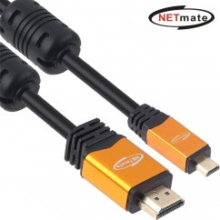 강원전자 넷메이트 Micro HDMI 2.0 Gold Metal 케이블 3m NMC-HDM30Z