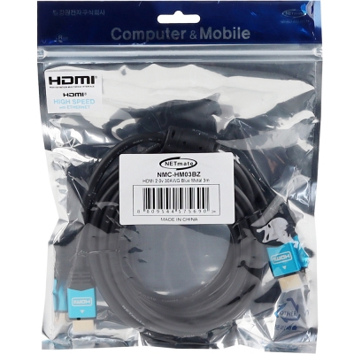 강원전자 넷메이트 8K 60Hz HDMI 2.0 Blue Metal 케이블 3m NMC-HM03BZ