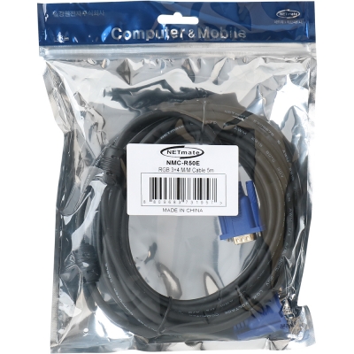 강원전자 넷메이트 RGB 3+4 모니터 케이블 5m (블랙) NMC-R50E