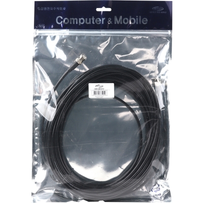 강원전자 넷메이트 RG-58 BNC-BNC 고주파 동축 케이블(주석도금 연동선/5합/50ohm) 15m NMC-RG5815