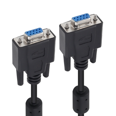 강원전자 넷메이트 9핀 F/F NULL MODEM 케이블 10m (블랙) NMC-SFF100B
