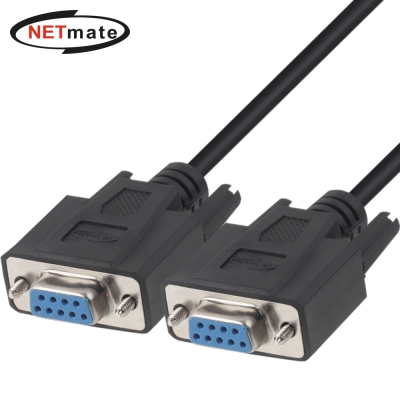 강원전자 넷메이트 9핀 F/F NULL MODEM 케이블 1m (블랙) NMC-SFF10B