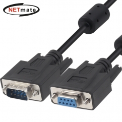 강원전자 넷메이트 9핀 M/F NULL MODEM 케이블 10m (블랙) NMC-SFM100B