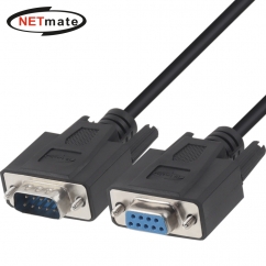 강원전자 넷메이트 9핀 M/F NULL MODEM 케이블 5m (블랙) NMC-SFM50B