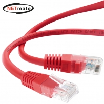 강원전자 넷메이트 CAT.5E UTP 랜 케이블 2m, 레드 NMC-U502R