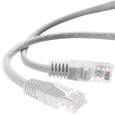 강원전자 넷메이트 CAT.5E UTP 랜 케이블 15m, 그레이 NMC-U5150G