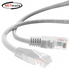 강원전자 넷메이트 CAT.5E UTP 랜 케이블 2m, 그레이 NMC-U520G