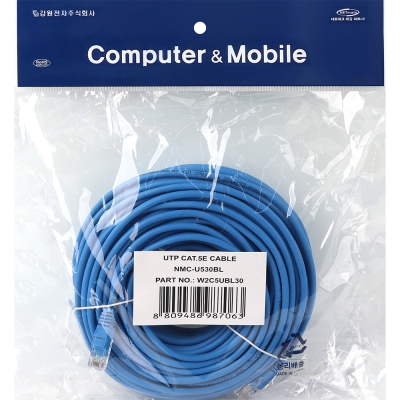 강원전자 넷메이트 CAT.5E UTP 랜 케이블 30m, 블루 NMC-U530BL