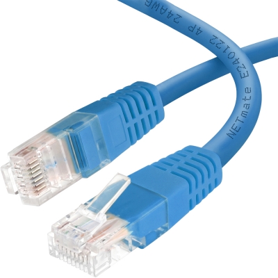 강원전자 넷메이트 CAT.6 UTP 랜 케이블 0.3m, 블루 NMC-U6003BL