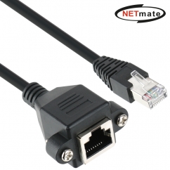 강원전자 넷메이트 CAT.6 SFTP 연장 판넬형 랜 케이블 1m NMC-U610FZ