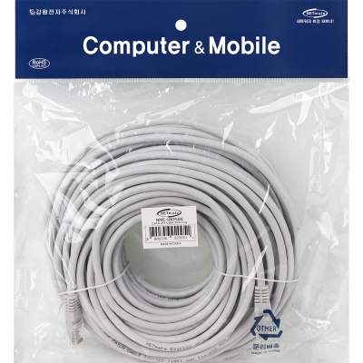 강원전자 넷메이트 CAT.6 UTP 랜 케이블 25m, 그레이 NMC-U6250G