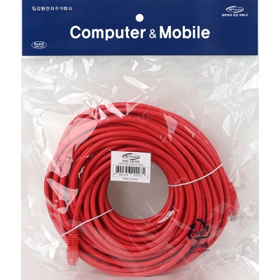 강원전자 넷메이트 CAT.6 UTP 랜 케이블 25m, 레드 NMC-U625R